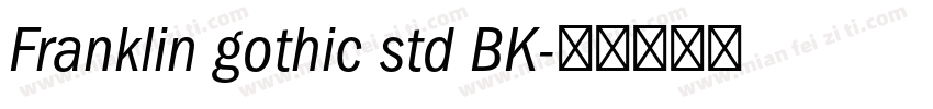 Franklin gothic std BK字体转换
